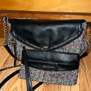 Y2K Vintage Juicy Couture Tweed Crossbody and matching wristlet set